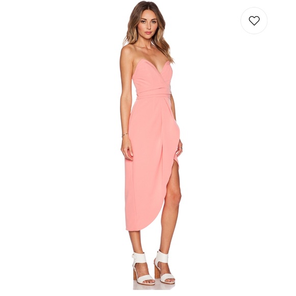 NWT Revolve Coral Riviera Strapless Midi Dress - Picture 2 of 7